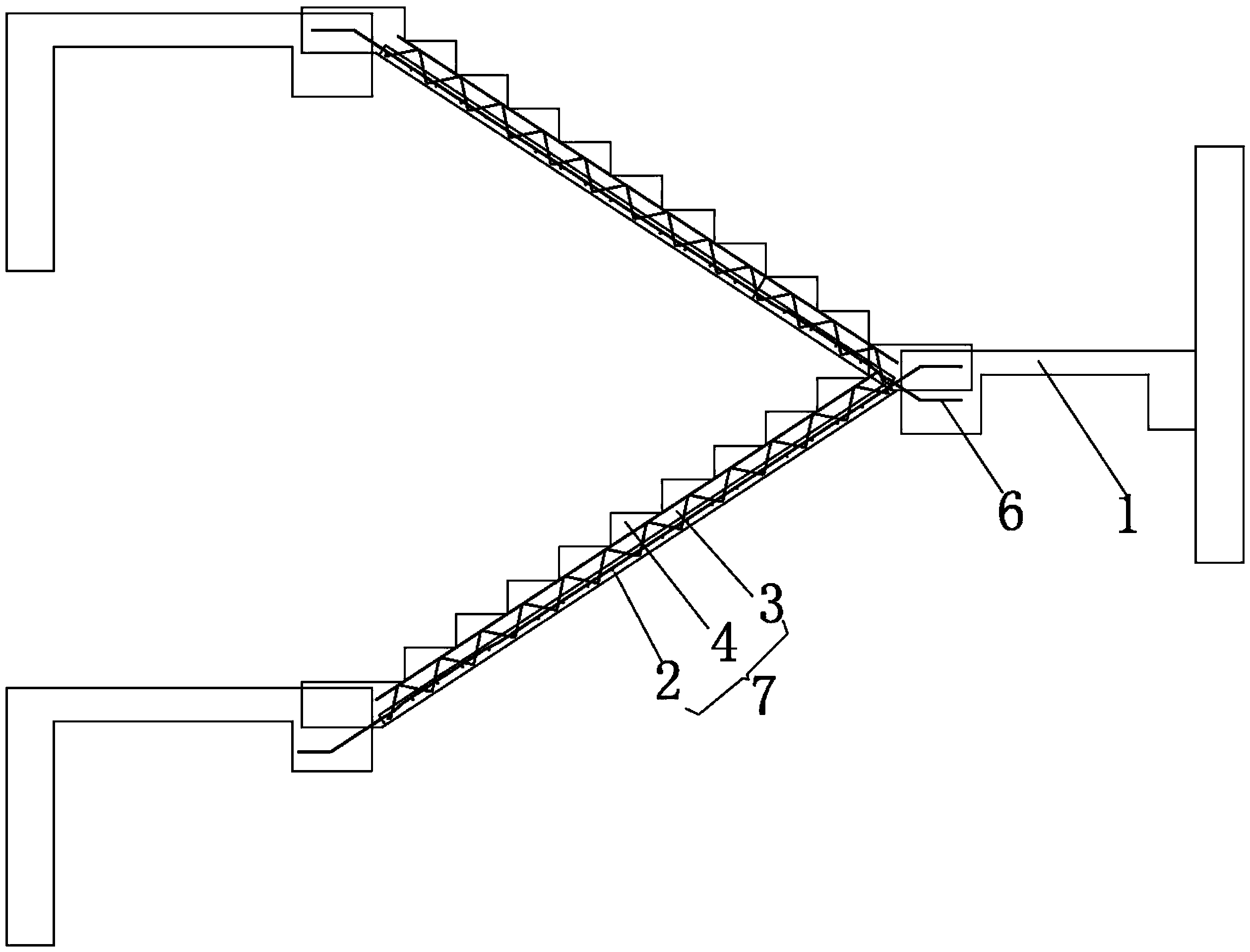 一种固接叠合板式楼梯