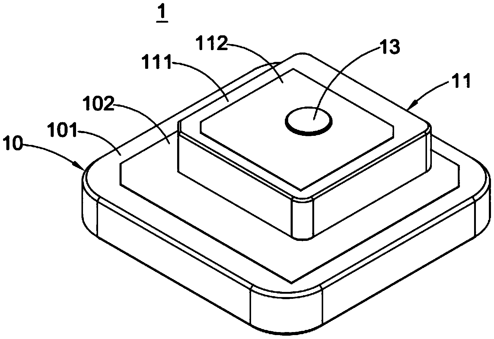 一种单馈双频gnss陶瓷天线