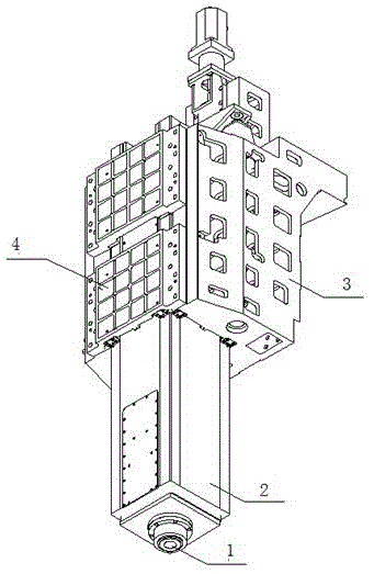 一种龙门加工中心用方滑枕结构