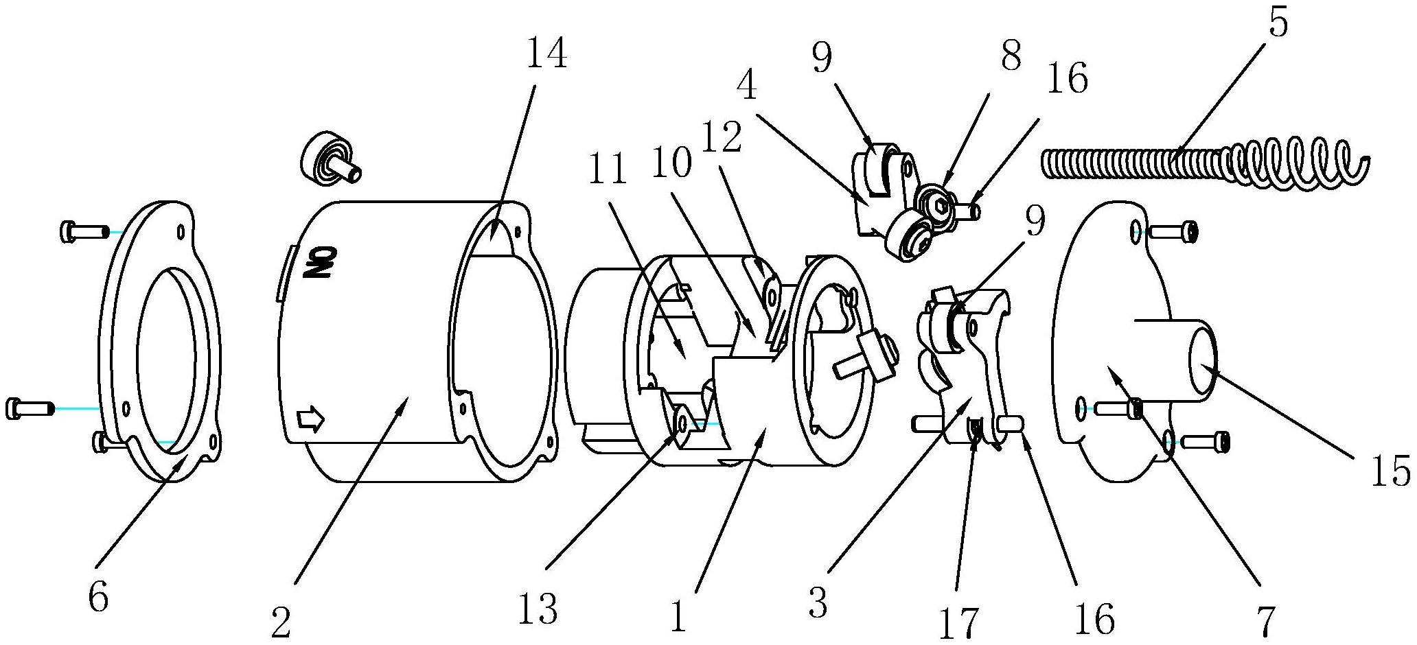 管道疏通机的进退软轴机构