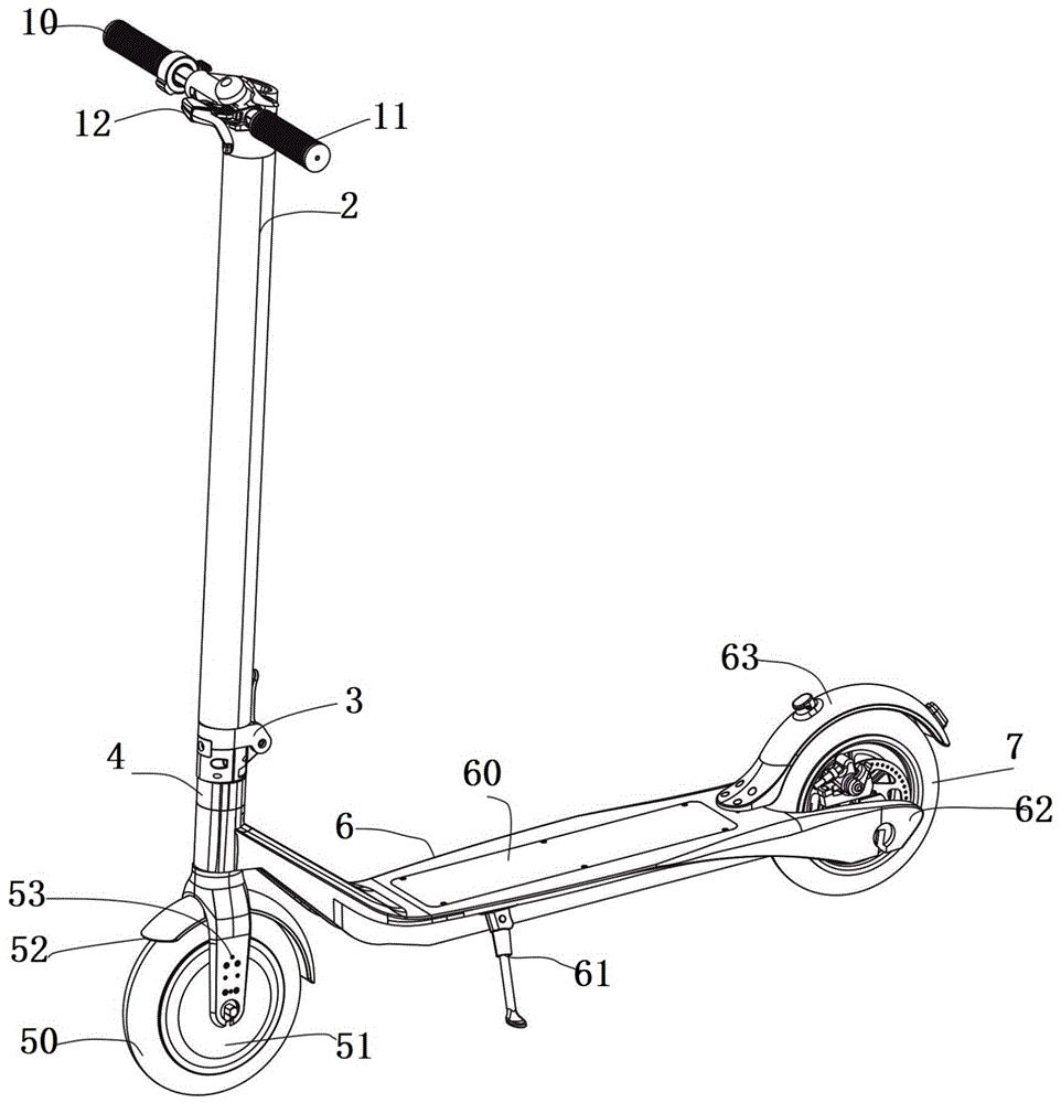 一种带有双刹系统的电动滑板车