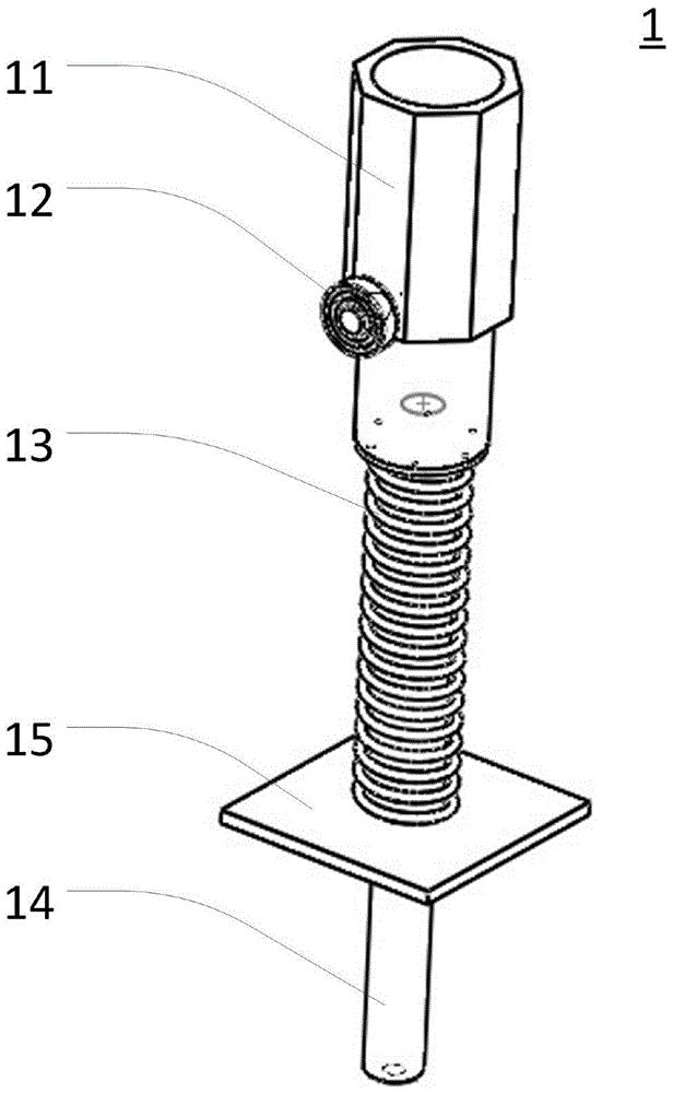 并在货叉取货时解锁对该货物的限位,包括:限位机构,用于对该货物进行