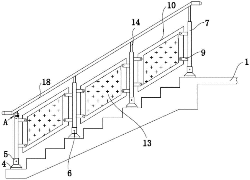 一种可拆卸楼梯扶手结构