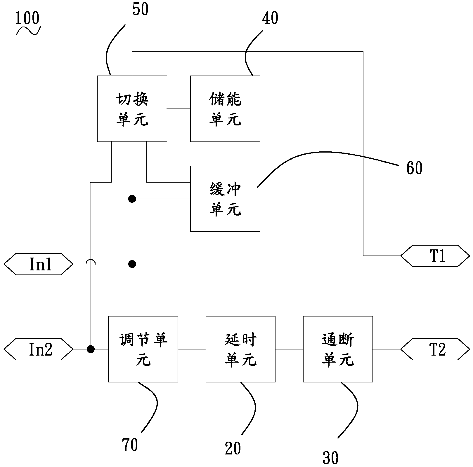 电路,用于向电磁锁发出加锁脉冲或解锁脉冲,包括:延时单元,用于控制加