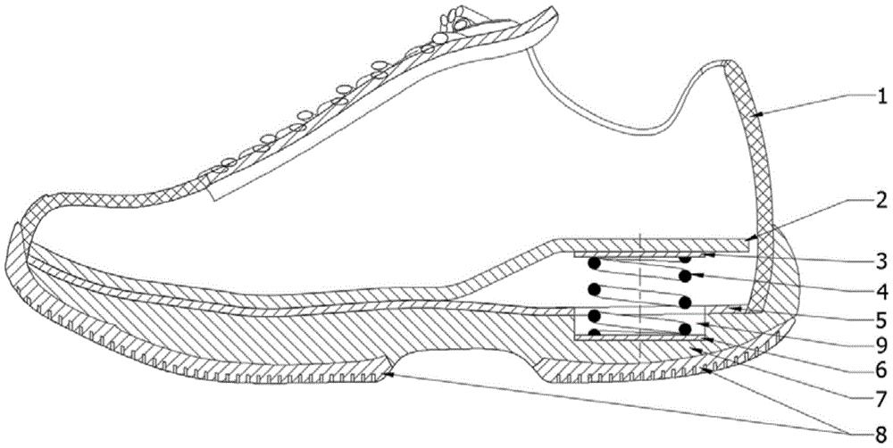 一种具有互换性的弹簧鞋