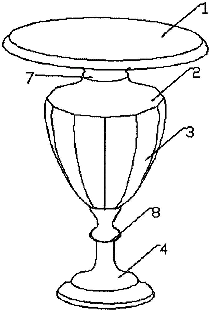 可自由组合的分体式回转体艺术造型操控台