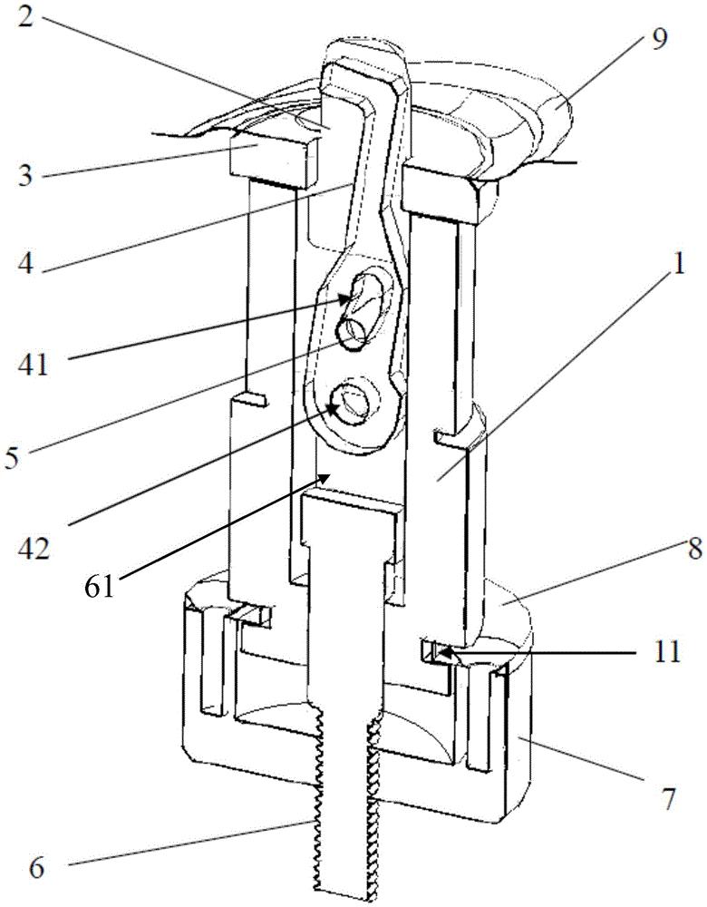 一种检具中勾销定位压紧机构