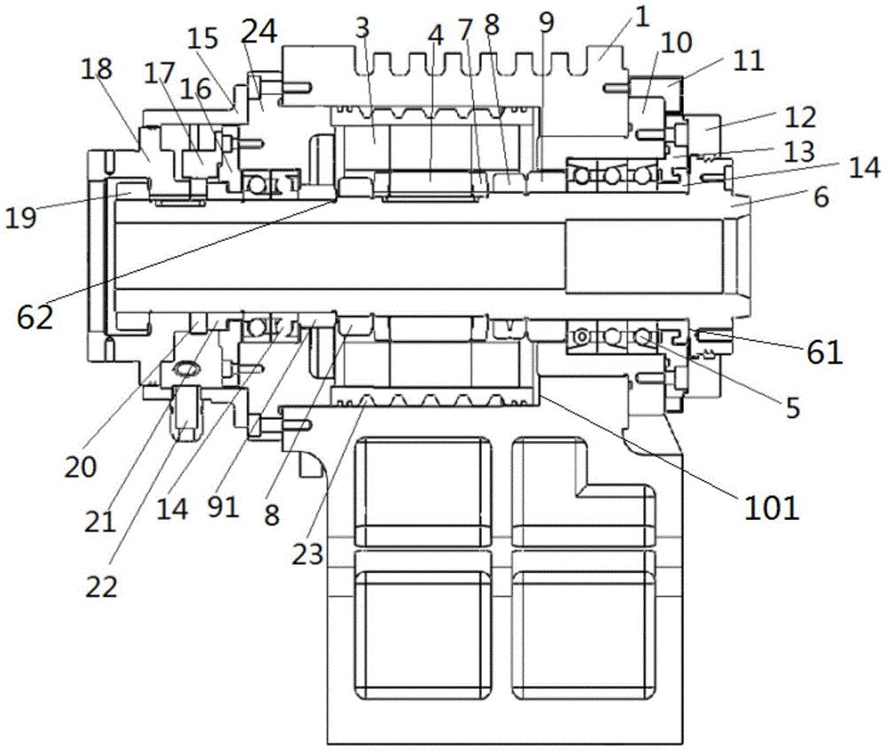 一种油冷电主轴