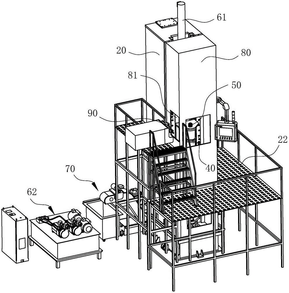 一种拉刀下推式筒式拉床