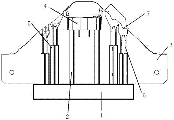 一种厚壁件双色焊接柱顶出结构