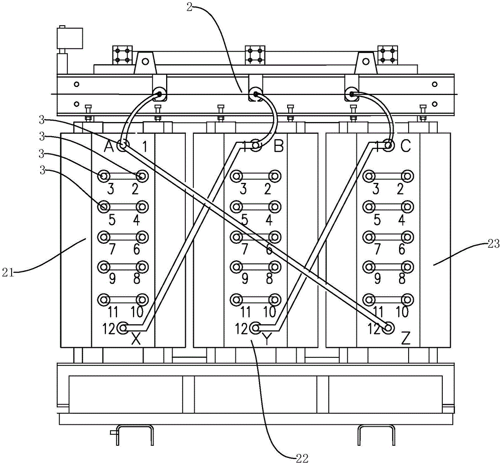 cn209691547u_一種多電壓輸入或者輸出的乾式電力變壓器有效