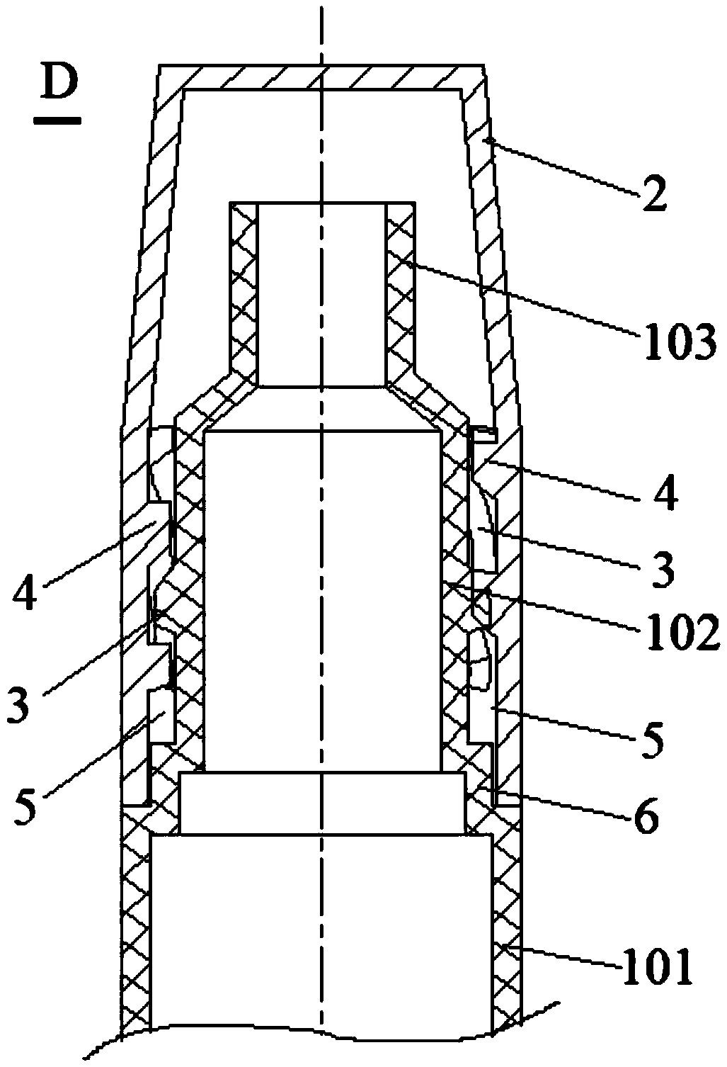便于脱卸笔帽的笔结构