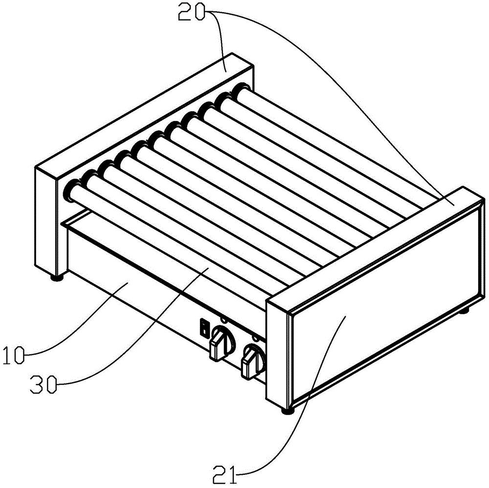 一种便于清洁的烤肠机