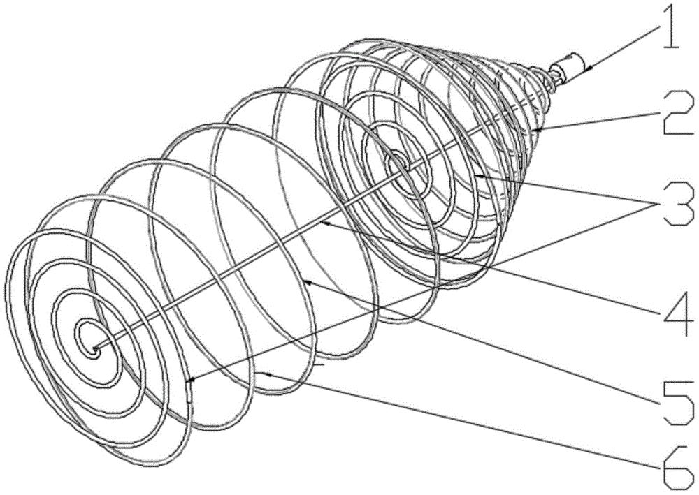 一种多层螺旋型过滤网结构的易回收腔静脉滤器