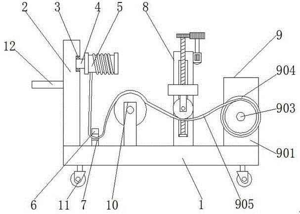 cn209779106u_一种拉伸变形丝张力调节装置有效