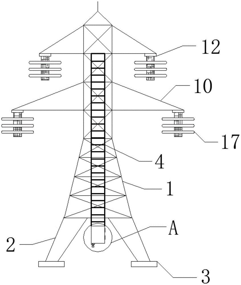 高压铁塔各部位名称图片