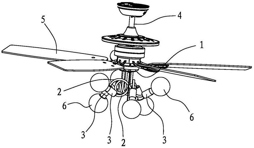 一种多头灯具及其所组成的吊扇灯专利_专利申请于2019-07-08_专利查询