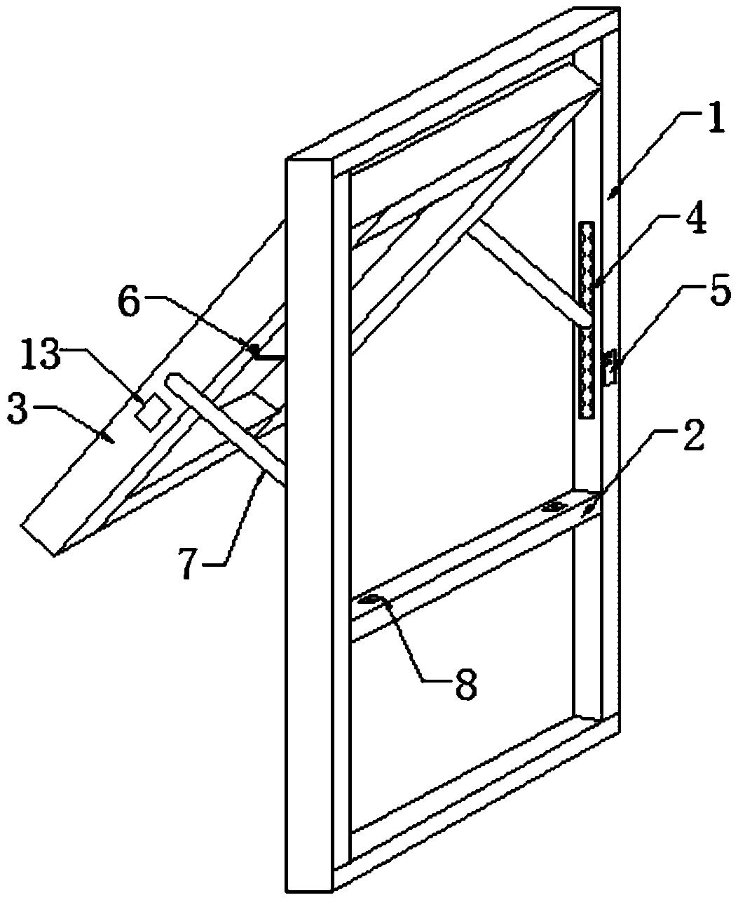 一种新型铝包木上悬翻转窗