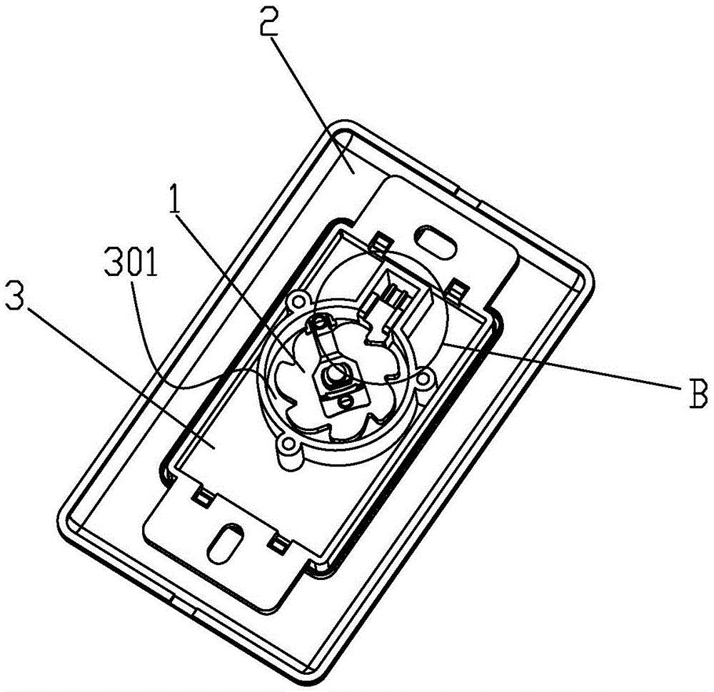 一种无刷电机吊扇的单向开关结构