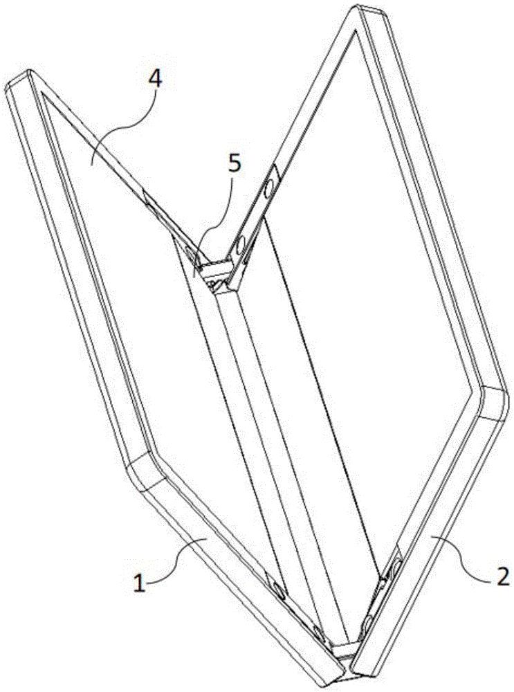 一種適用於摺疊屏的無重疊式鉸鏈機構