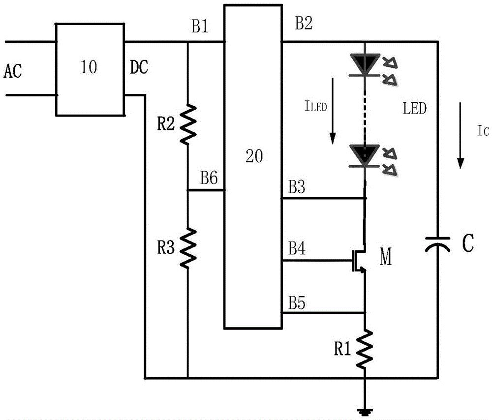 一種無頻閃高功率因數led驅動電路