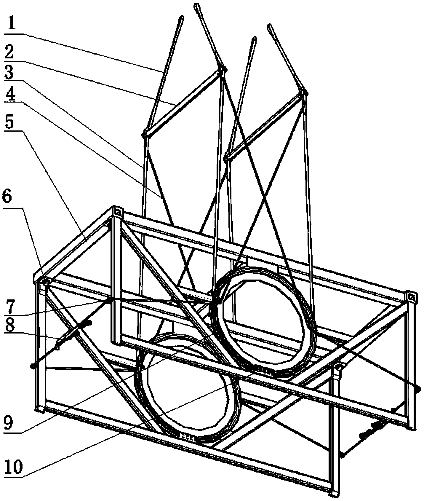一种用于港口起重机的集装箱翻转吊具