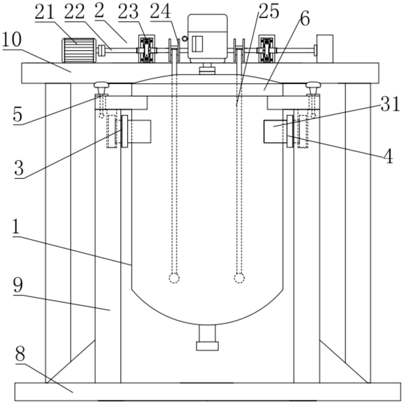 一种具有角度调节结构的亚硝酸钠高位槽