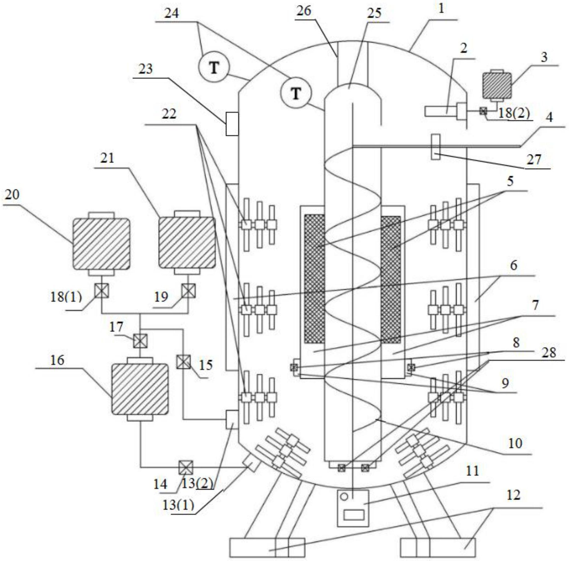 与外罐体固定的连接装置,内罐体底部设置有离子交换树脂内外罐体阀门