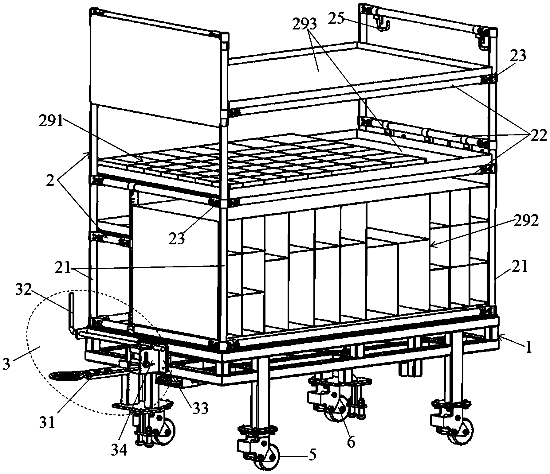 一种生产线随行sps物料分拣小车