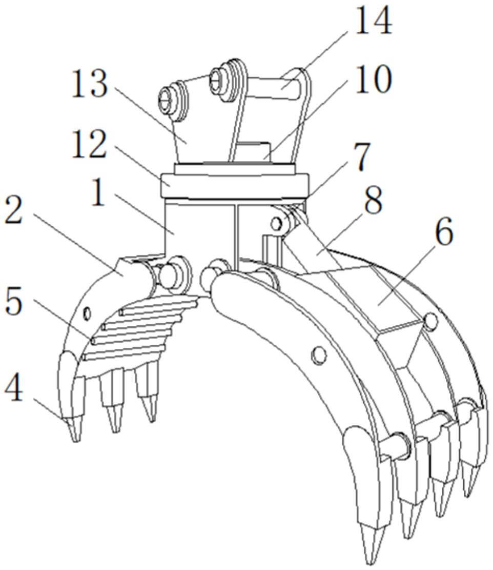 cn210312497u_一种抓钢机抓手结构有效