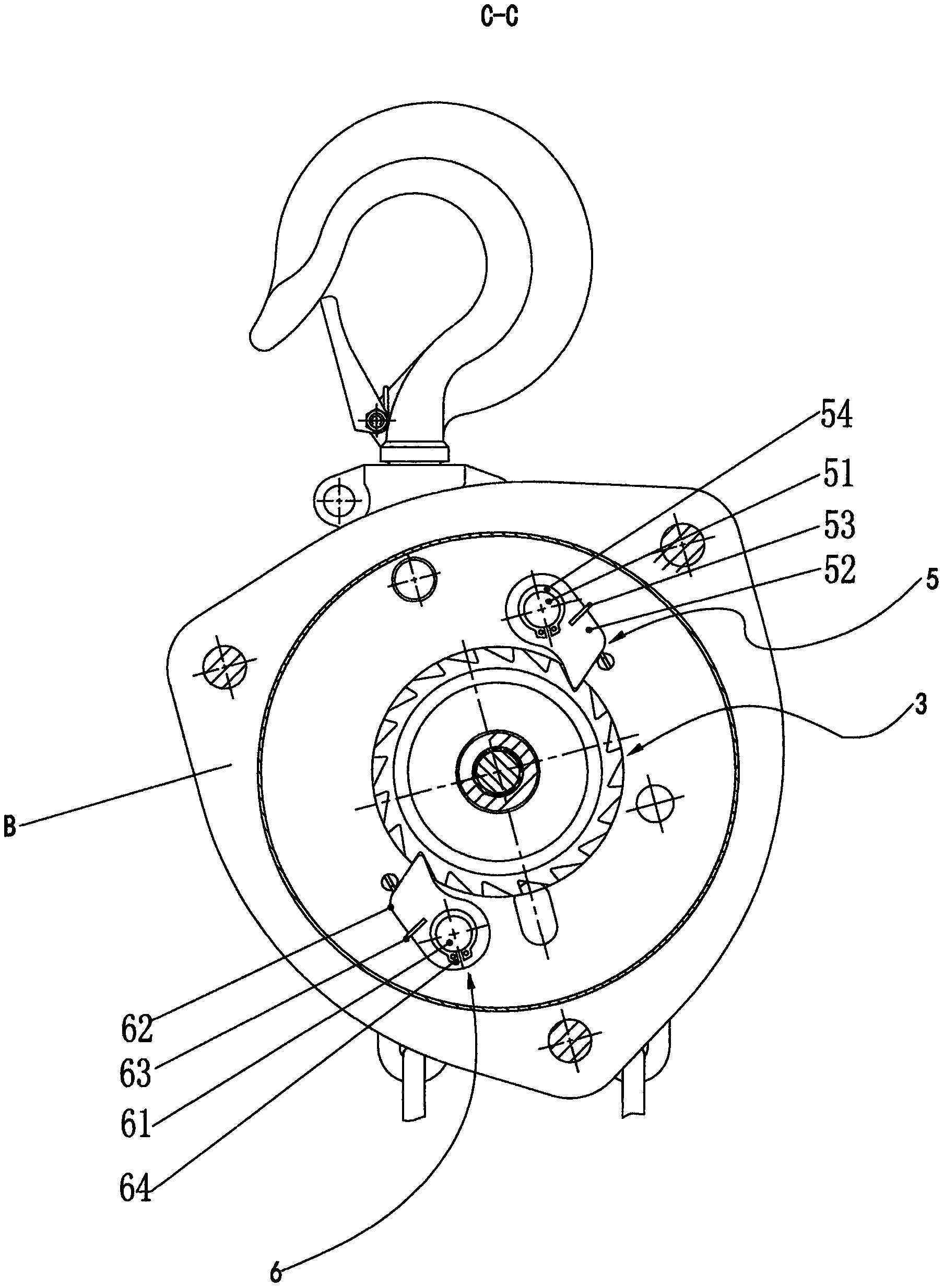 一种手拉葫芦制动装置的棘轮机构