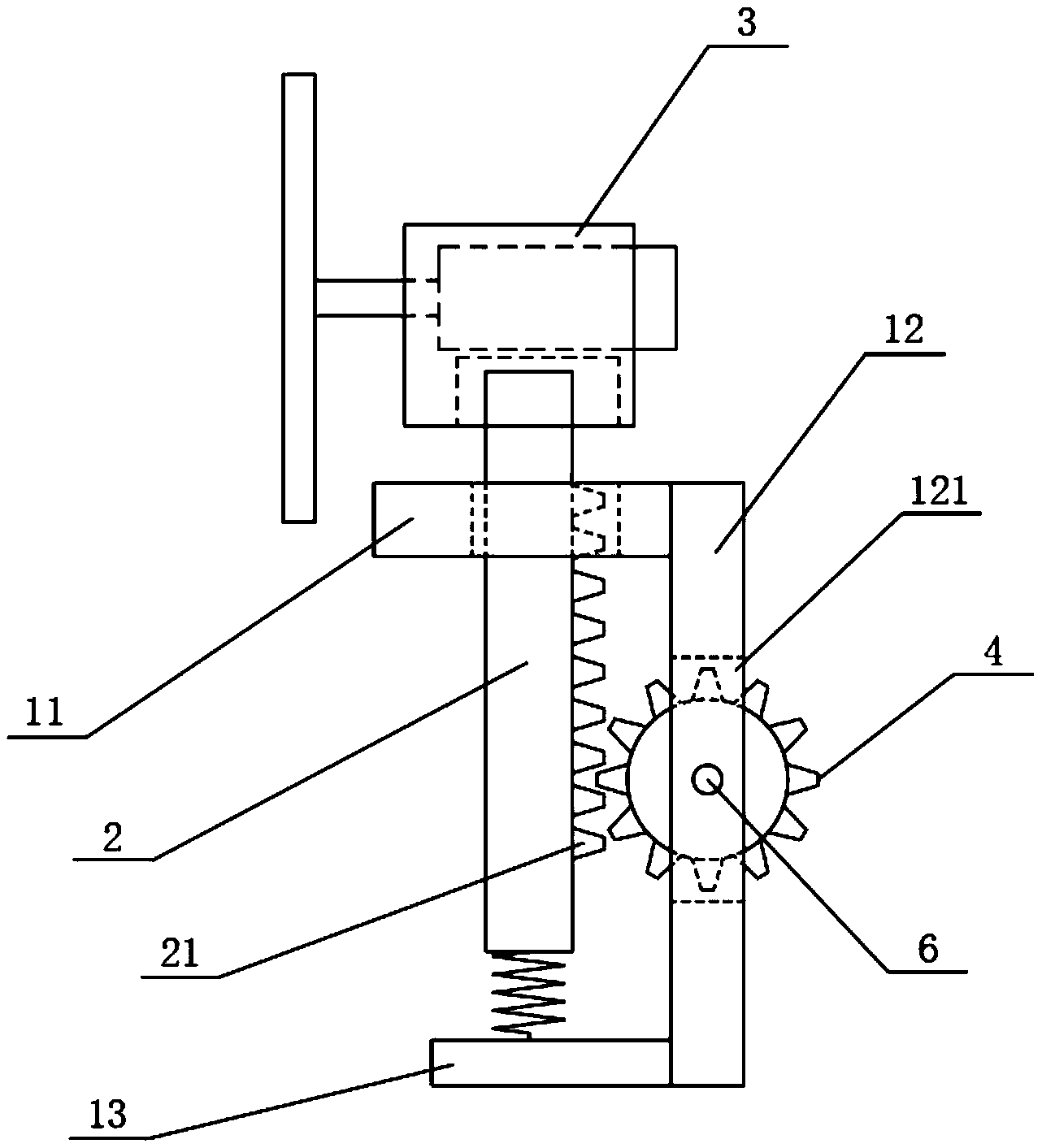 简易编码器高度调节机构