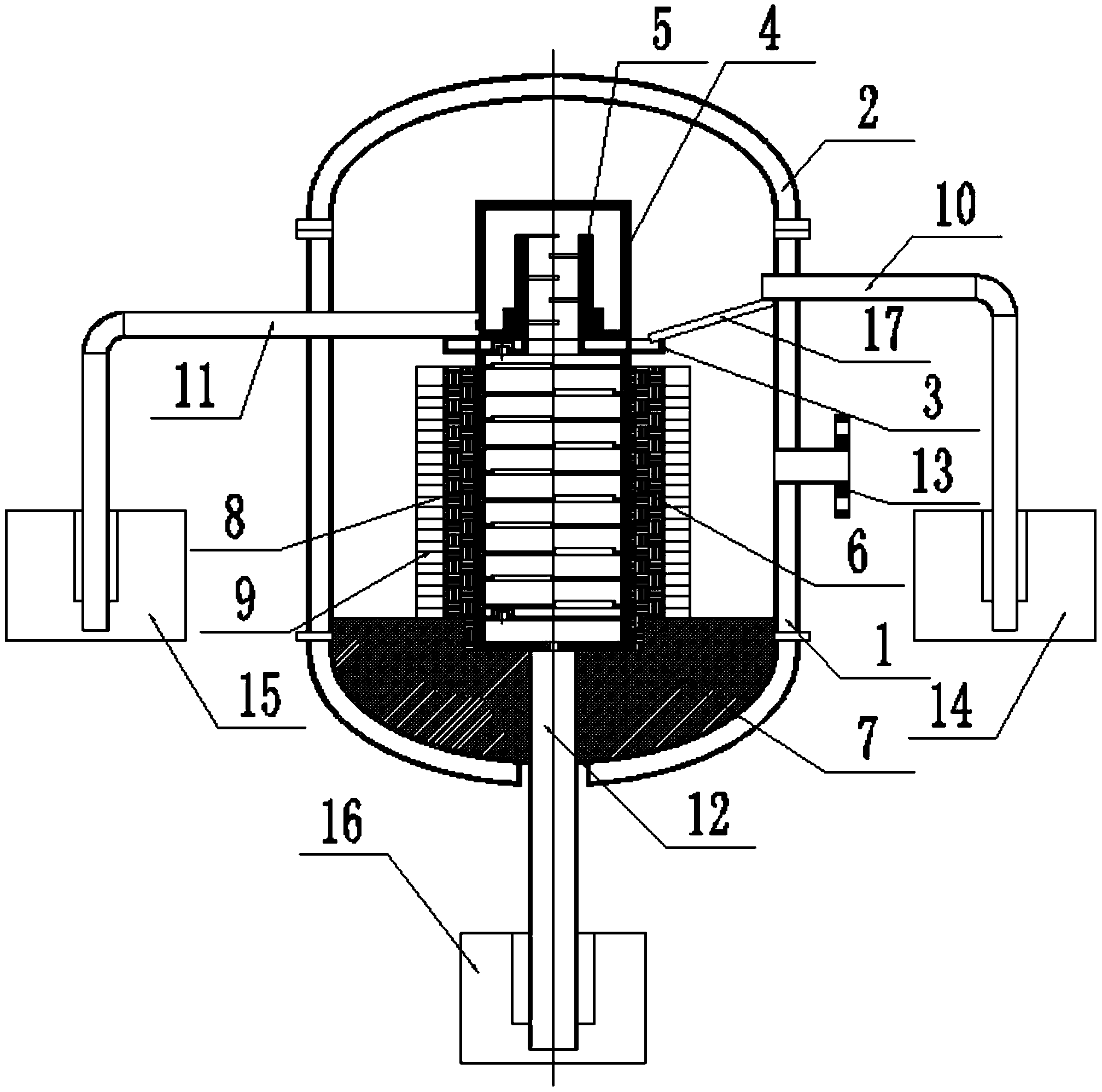 一种真空中频感应蒸馏炉