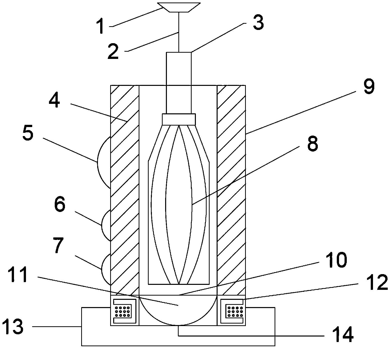 一种悬挂雨伞快速脱水装置