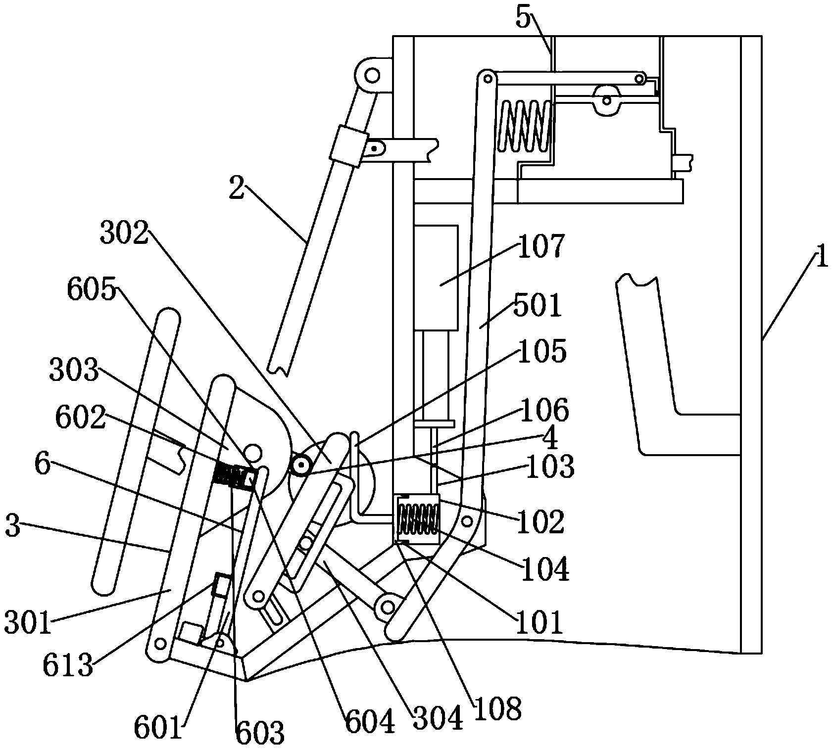 一种紧急制动油门分离刹车联动装置