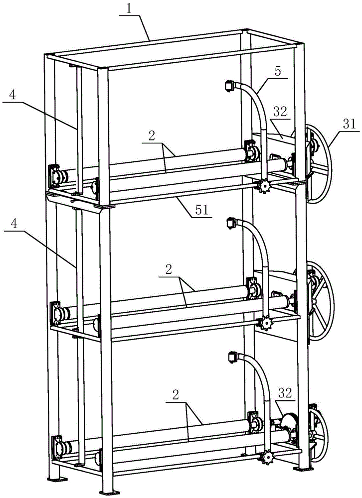 cn210556166u_一种轮胎旋转存放架及轮胎旋转存放装置有效