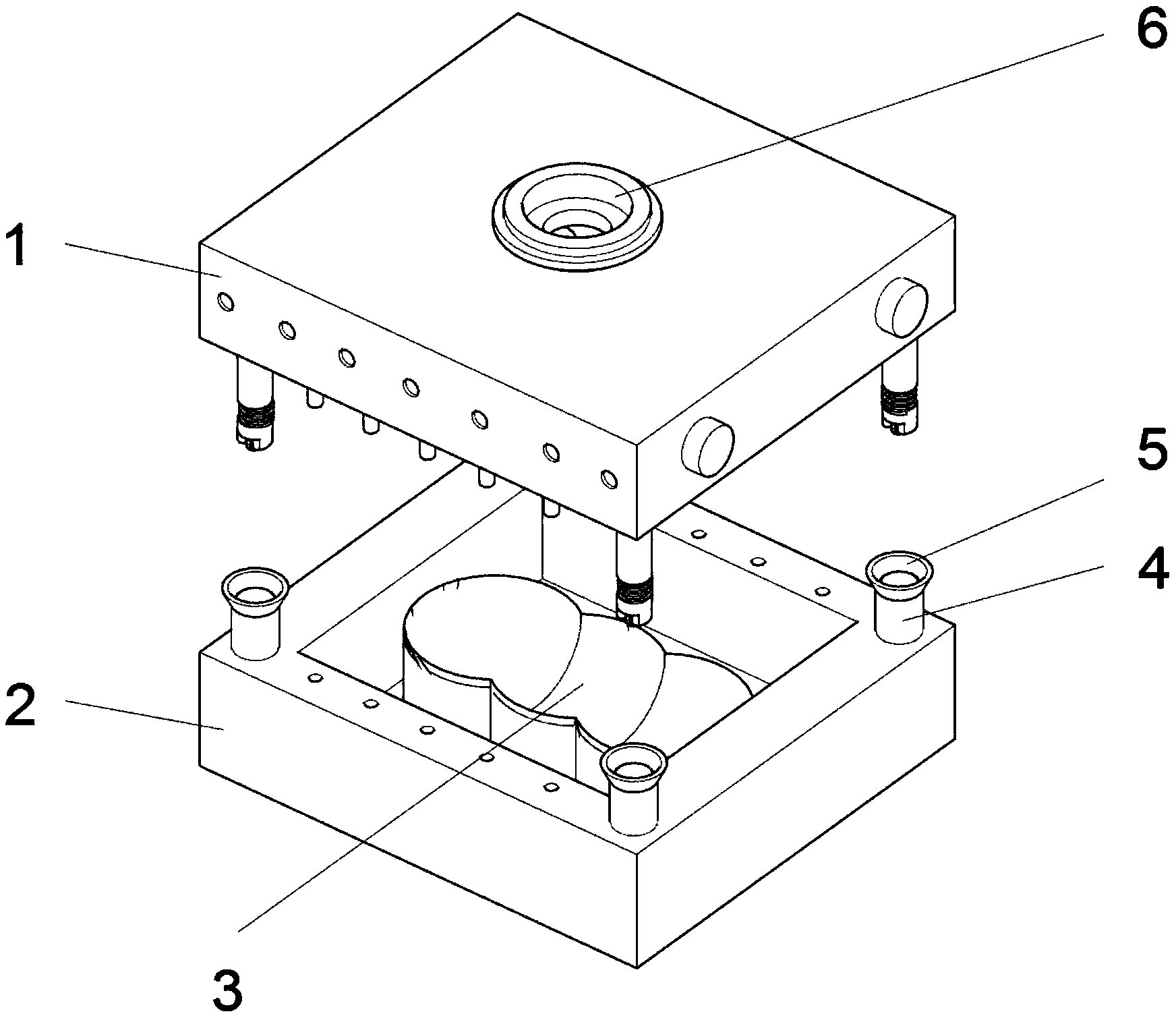 一种电脑支架注塑模具合模用导向装置