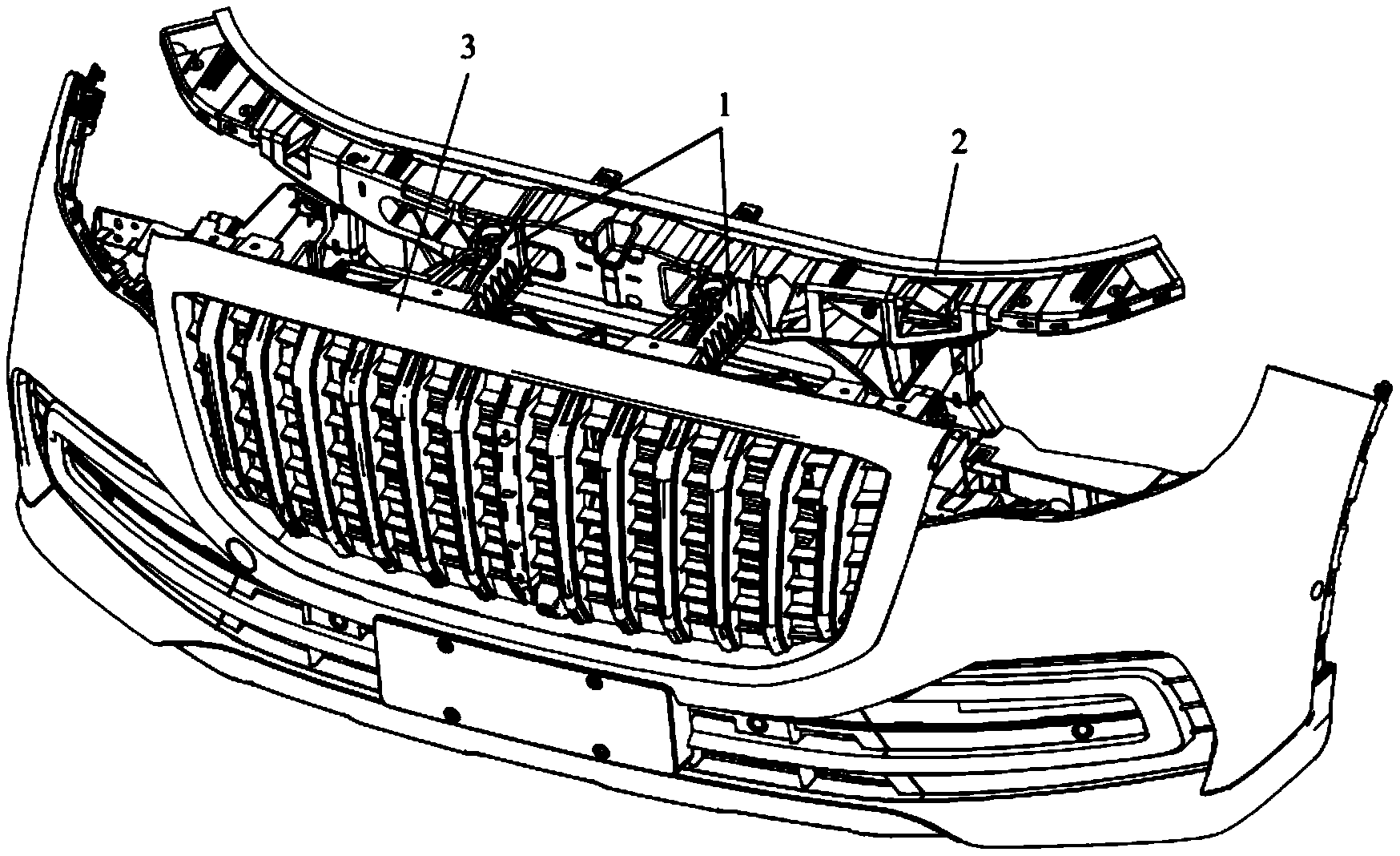 一种前保险杠总成支撑组件及车辆