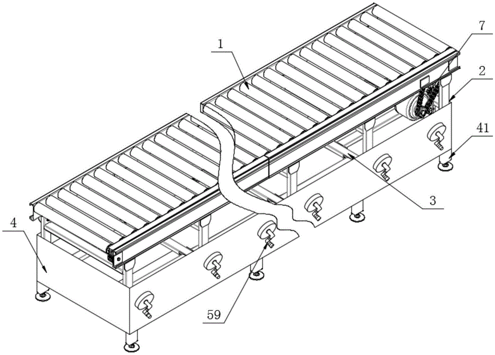 cn210593961u_一种新型滚筒输送机有效