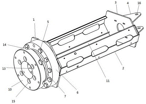 一种工业大吊扇用防坠落,减轻电机负载固定装置