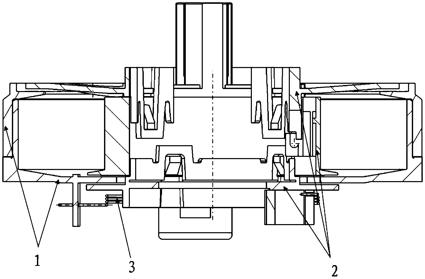 一种用于时钟弹簧的自动回位装置