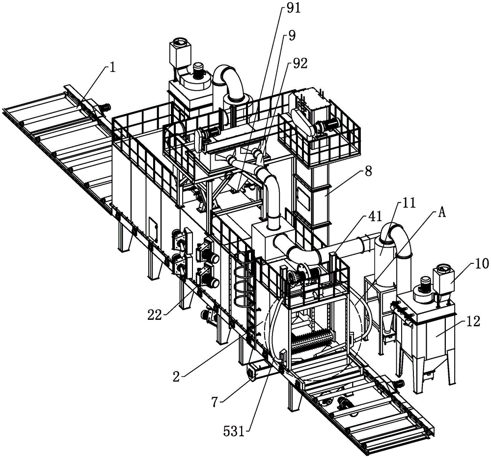 cn210678349u_一种钢结构通过式抛丸机有效