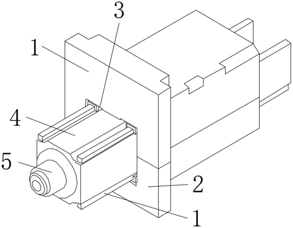 一种分体式滑鞍滑枕