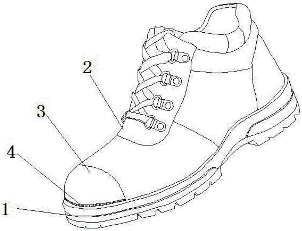 cn211048516u_一种便于更换防砸包头的劳保鞋有效