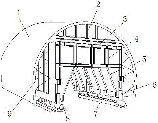 一种隧道施工台架