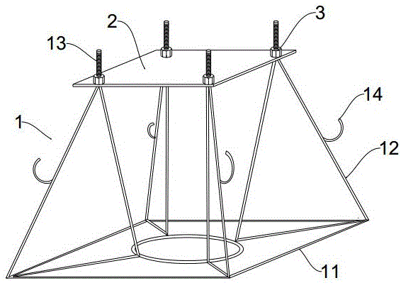 一种路灯安装地基预埋地笼结构