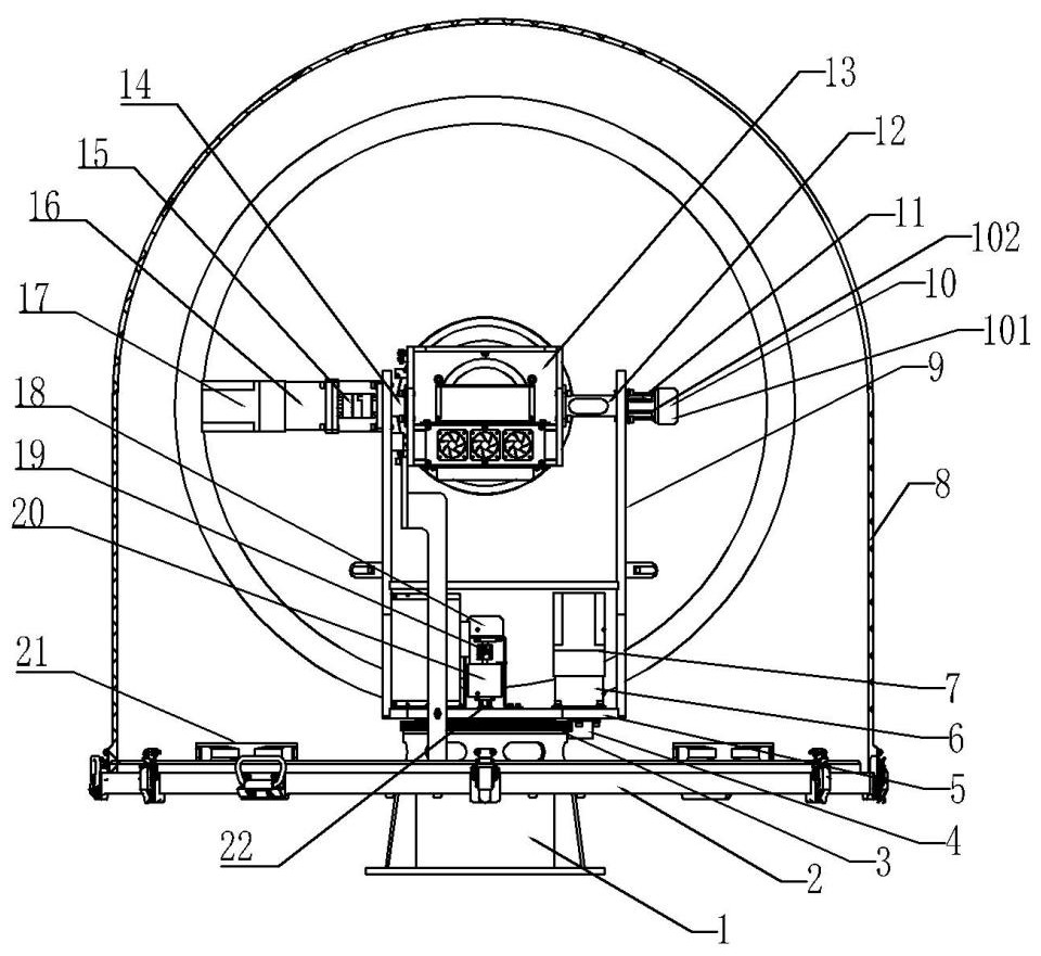 cn211455954u_一种轻量型一体化x波段气象雷达结构有效
