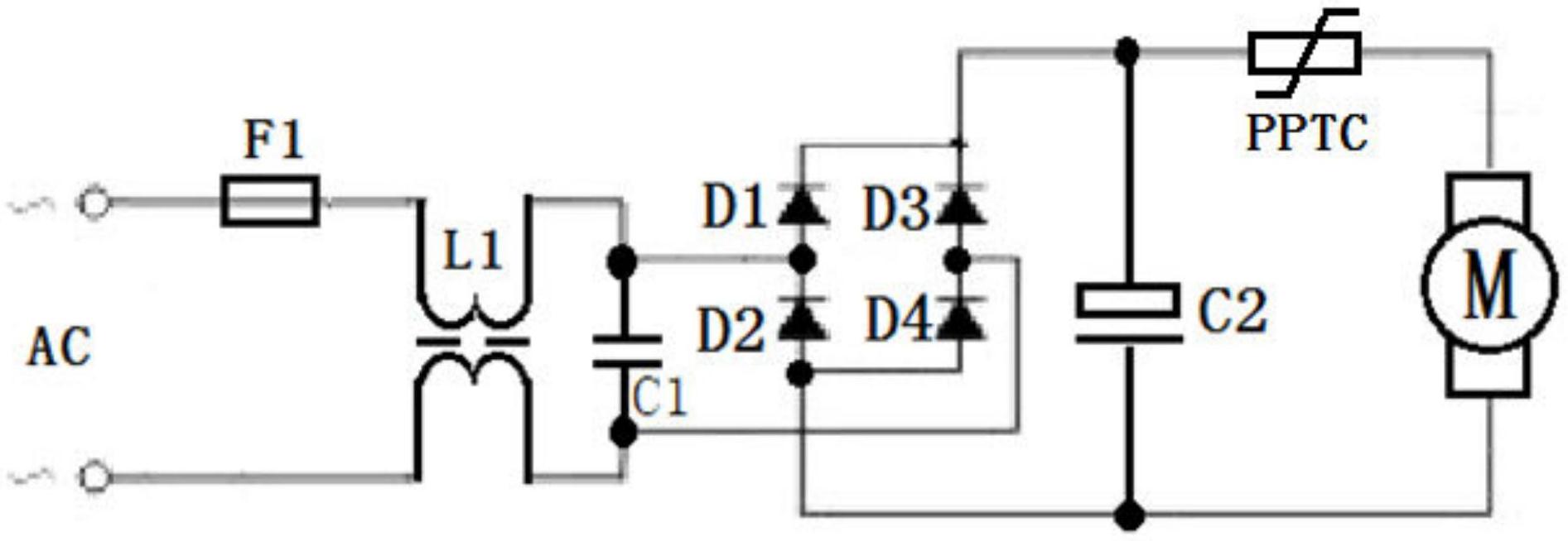 一种pptc热敏电阻应用在直流电机堵转保护电路