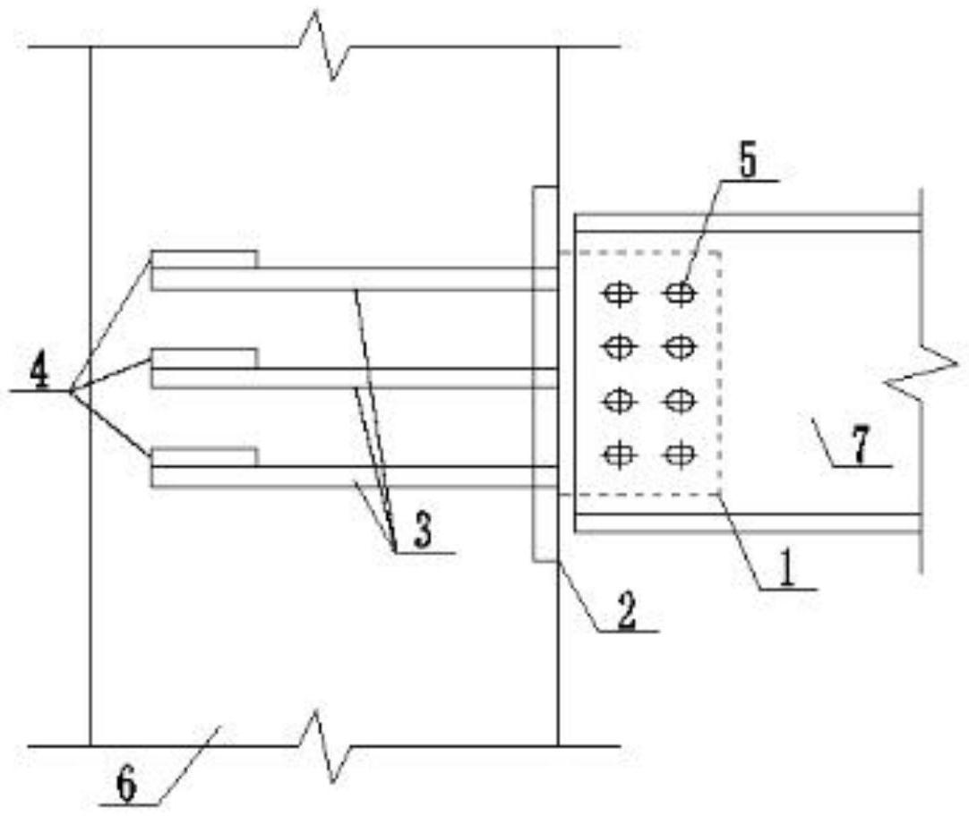 一种h型钢梁与混凝土柱铰接连接节点