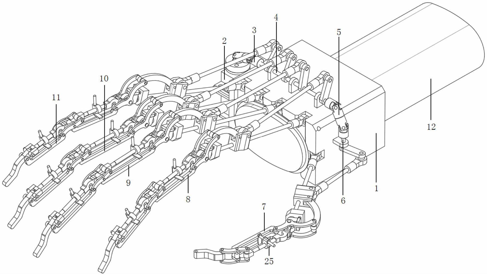 一种用于辅助抓握物品的可穿戴仿生机械手